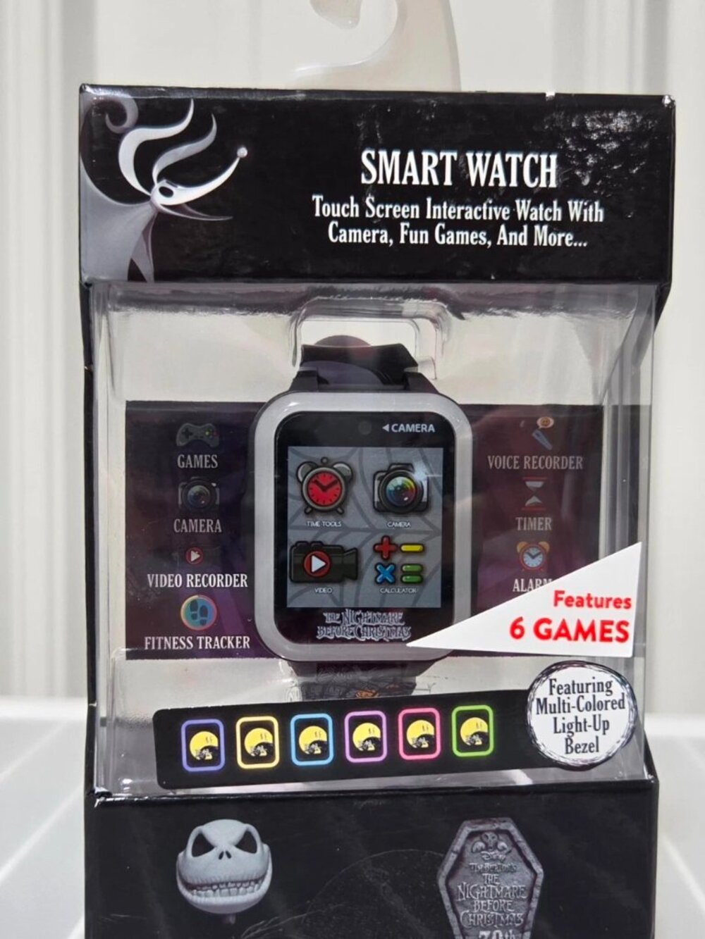 Nightmare Before Christmas Touchscreen Kids Smart Watch Silicone Strap & 6 Games